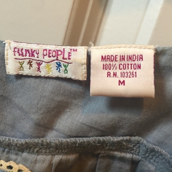 Funky People | Tank Crop Top Blue Pink Boho M - Picture 5 of 7